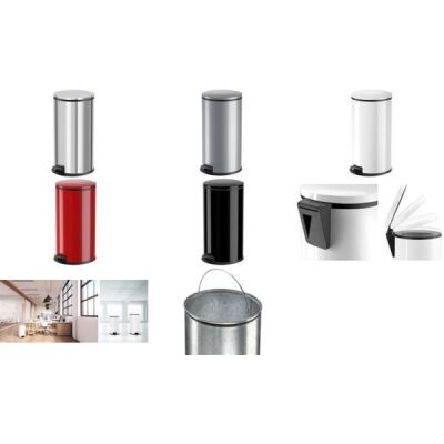 Hailo Tret-Abfallsammler Pure XL, E delstahl, silber, 44 L (6520413)