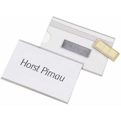 Namensschild, 90 x 57 mm, mit Magnet