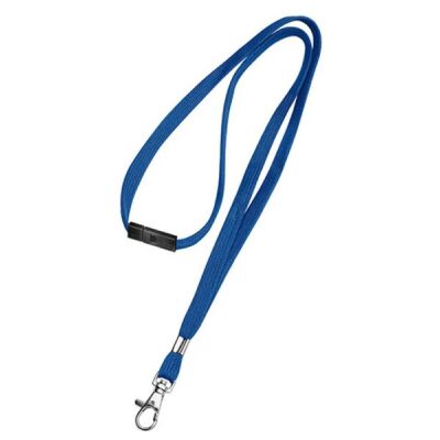 Bänder für Namensschilder, 10er mit Sicherheitsverschluss, blau