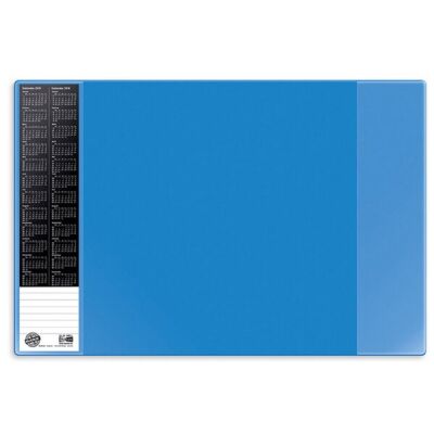 Schreibunterlage VELOCOLOR, blau, mit seitlichen Taschen, 40 x 60 cm