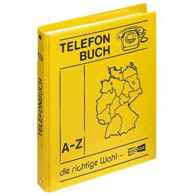 Telefonringbuch, A5, gelb, 4-Ring 16mm