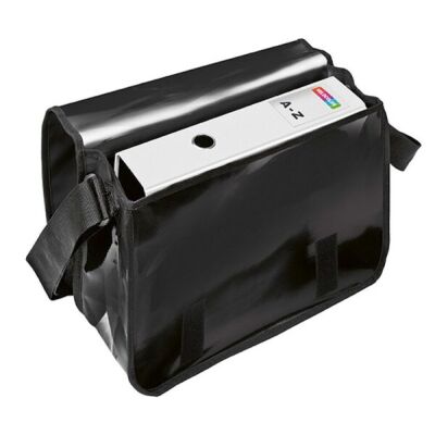 Umhängetasche Velocolor, schwarz, aus LkW-Plane