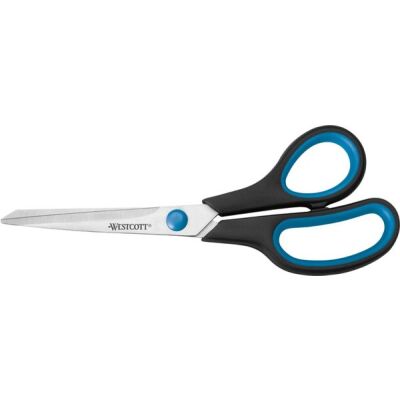 Easy Grip Schere 21,0cm, blau-schwarzer Kunststoffgriff, rostfreie Klinge