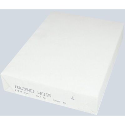 Kopierpapier, DIN A4, 80g/qm, weiß, Packung à 500 Blatt