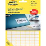 Vielzweck-Etiketten, 16 x 9 mm, weiß,  permanent, 1...