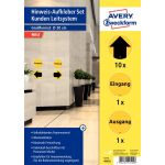 Corona Hinweis-Aufkleber Set, Kunden-Leitsystem, Ø...