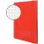 Notizio, spiralgebunden, Kunststoffcover (PP), DIN A5, kariert, rot, 90g Papier, hellgrauer Hintergrund mit weißer Lineatur