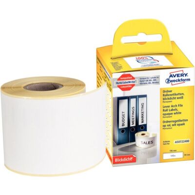 Rollenetikett, 190 x 59 mm, permanent, weiß, ersetzt Dymo: S0722480, 1 Packung = 1 Rolle = 110 Stück
