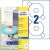 Inkjet CD-Etiketten, Ø 117 mm, hochglänzend, permanent, 20 Blatt = 40 Stück, 1 Packung mit 20 Blatt