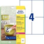 Wetterfeste, ablösbare Folienetiketten, 105x148mm,...