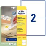 Universal-Etiketten, bedruckbar, ablösbar, 199,6 x...