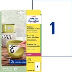 Wetterfeste Folienetiketten, weiß, Laser s/w,...