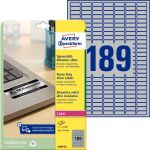 Typenschild Etiketten, silber, für Laser s/w, 25,4 x...