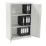 Flügeltürenschrank ST, 80cm, 3 OH, 2-trg, 1S, K:7035 T:7035