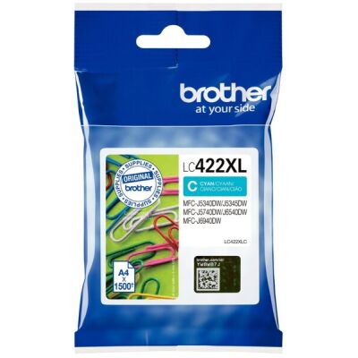 Tintenpatrone LC-422XLC cyan, für ca. 1.500 Seiten, für MFC-J5340DW,-J5345DW, -J5740DW, -J6540DW, -J6940DW