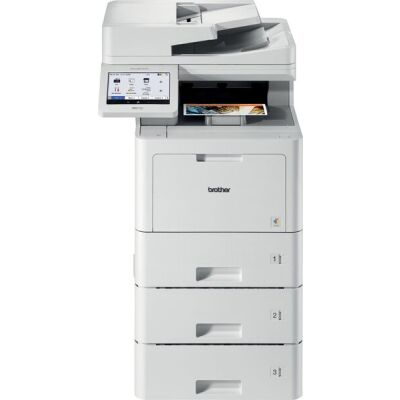 Multifunktionsgerät MFC-L9670CDNTT inkl. UHG, 4-in-1, Druckgeschwindigkeit: bis 40 S./Min. S/W und Farbe, Duplex, 2.400 x 600 dpi, 520 + 2 x 500 Blatt, 2 GB Arbeitsspeicher, 17,6 cm Touchscreen-Farbdisplay, NFC
