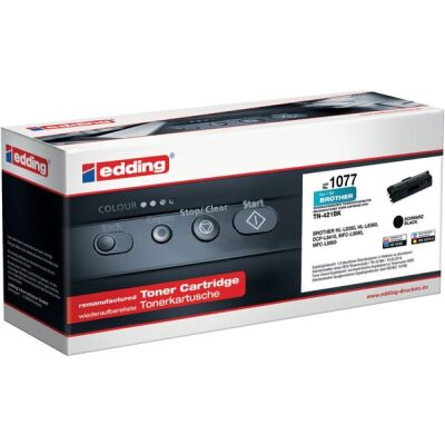 Edding Toner 1077 ersetzt Brother TN-421BK, schwarz, für ca. 3.000 Seiten
