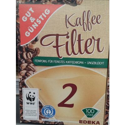 Filtertüten #2, braun, ungebleicht, praktische Öffnungshilfe, 100er Pack