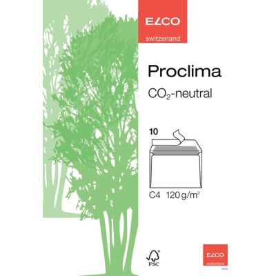 Briefumschläge Proclima CelloZip, C4, HK, weiß recycling, ohne Fenster, 120g, 1 Packung = 10 Stück