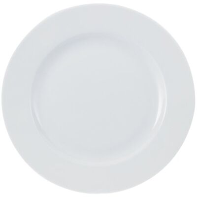 Speiseteller ISTA, Ø 24 cm flach, Porzellan, weiß