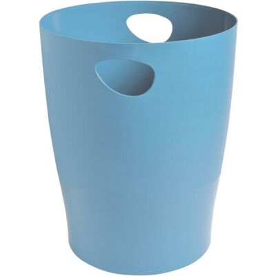 Papierkorb ECOBIN Bee Blue, hellblau, 15l, mit Griffen