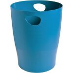 Papierkorb ECOBIN Bee Blue, türkis, 15l, mit Griffen