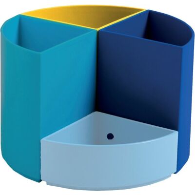 Stifteköcher Bee Blue, 4-teilig, mehr- farbig, modulierbar, 2 verschiedene Höhen