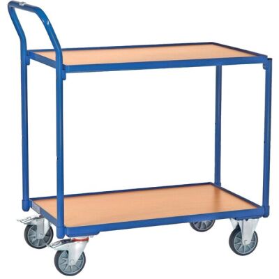 Tischwagen, Ladefläche: 850 mm x 500 mm, 2 Böden, Schraubkonstruktion, Lenkrollen
