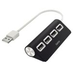 USB-Hub, 4 Ports, USB 2.0, 480 Mbit/s schwarz