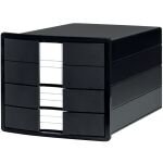 Schubladenbox IMPULS schwarz, 3 Schübe, inkl. Einsatz
