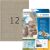 Etiketten aus Silphie-Papier, 97 x 42,3 mm, permanent haftend, 240 Etiketten auf 20 Blatt, naturbraun