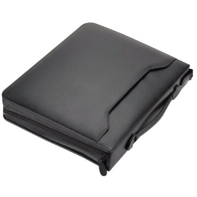 Tagungsmappe Osi, DIN A4, Lederimitat, schwarz, Außenmaße: ca. 36,5 x 29 x 5,5 cm