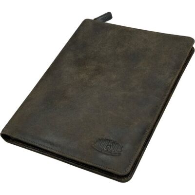 Schreibmappe DIN A4 , Echtleder, braun, Außenmaße: ca. 31,5 x 26 x 2,5 cm