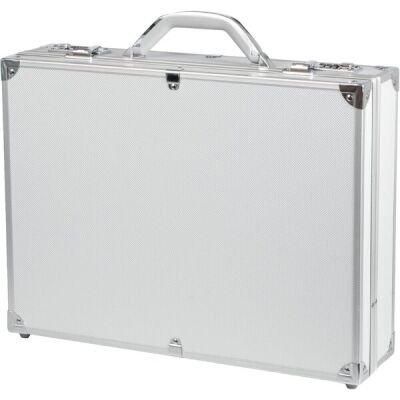 Attachékoffer Octan, Aluminium, silber, Außenmaße: ca. 34 x 45,5 x 12,5 cm