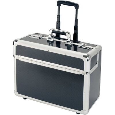 Pilotenkoffer C-2, Carbon-Aluminium, silber, Außenmaße:  ca. 39 x 48,5 x 23 cm