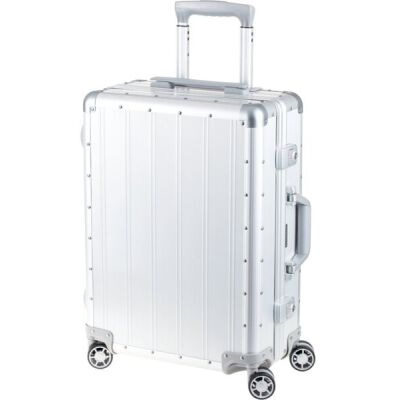 Reisetrolley Orbit, Aluminium, matt silber, Außenmaße: ca. 55 x 40 x 20 cm