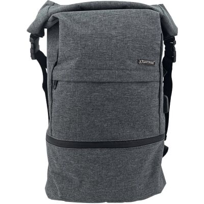 Rucksack, Polyester, grau, USB-Ladeport, Außenmaße: ca. 43 x 30 x 14 cm