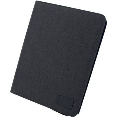 Orgamappe, DIN A4, recyceltes PET, anthrazit, Außenmaße: ca. 36,5 x 29 x 4 cm