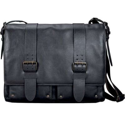 Umhängetasche Tank, Echtleder, dunkelbraun, Außenmaße: ca. 26 x 35 x 7 cm