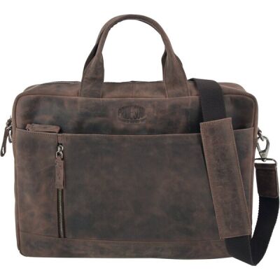 Laptoptasche Raily, Echtleder, braun, Außenmaße: ca. 28 x 41 x 9,5 cm