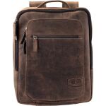 Businessrucksack Jester, Echtleder, braun,...
