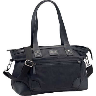 Tasche Heaven, Canvas/Lederimitat, schwarz, Außenmaße: ca. 27 x40 x 16 cm