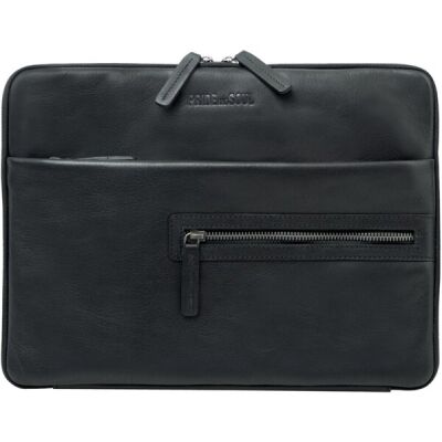 Schreibmappe, Terra, Echtleder,schwarz, Außenmaße: ca. 25 x 34 x 2 cm