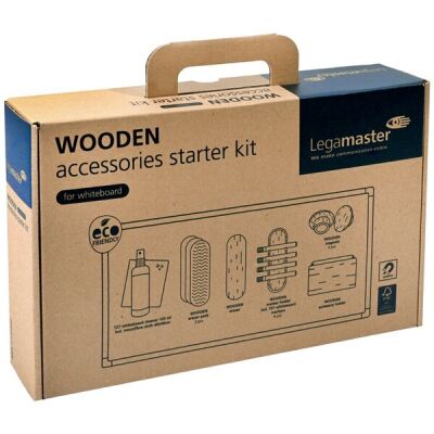 WOODEN Whiteboard Zubehörset, Buchenholz, 17 teilig