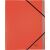 Ordnungsmappe Recycle, DIN A4, 12 Fächer, rot, aus 430 g/qm Karton,  mit Gummizug und Sichtlöchern