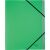 Ordnungsmappe Recycle, DIN A4, 12 Fächer, grün, aus 430 g/qm Karton,  mit Gummizug und Sichtlöchern
