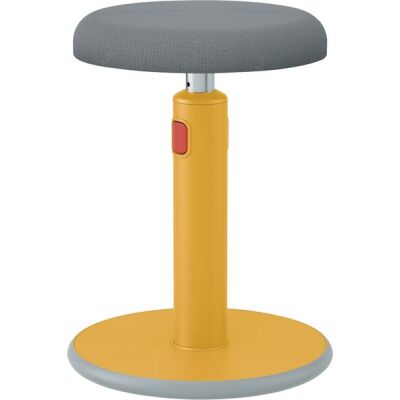 Sitz- & Stehhocker Ergo Cosy, gelb, höhenverstellbar 46 - 79 cm, Tragkraft bis 110 kg, Maße: 370 x 690 x 370 mm