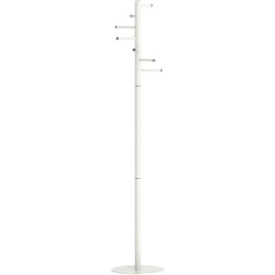 Garderobenständer MAULcaurus, weiß matt, 7 verschraubte Metallstangen, Fuß 35 cm Ø mit 5 Filzpads, fester Stand
