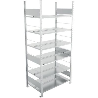 Grundregal, 2.200 x 1.000 x 600 mm (H x L x T), 6 Böden, Feldlast: 1.220 kg, Fachlast: 100 kg