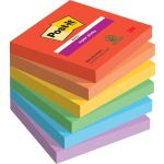 Haftnotiz Super Sticky Note, 76 x 76 mm, 6 x 90 Blatt,...